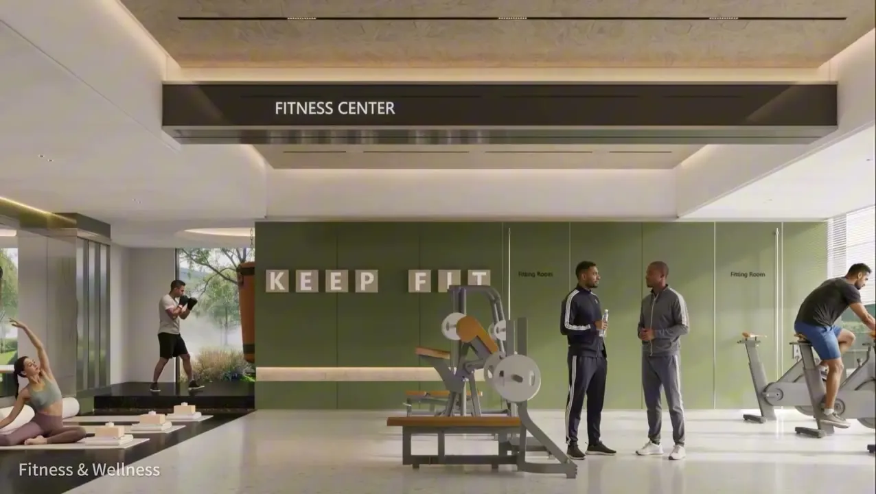 Proposed HYDE II fitness centre with exercise equipment
